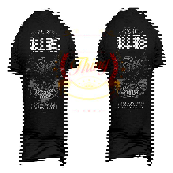 Alling Shirt Family Crest Alling T Shirt Alling Clothing Alling Tshirt Alling Tshirt For The Alling Men's 3D T-shirt Back Print