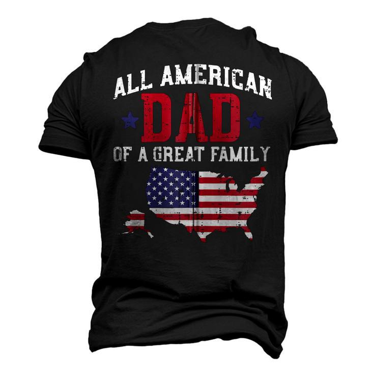 All American Dad Usa Flag 4Th Of July Fourth Patriot Men Zip Men's 3D T-shirt Back Print