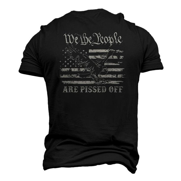 American Flag Bald Eagle We The People Are Pissed Off 4Th Of July Men's 3D T-Shirt Back Print