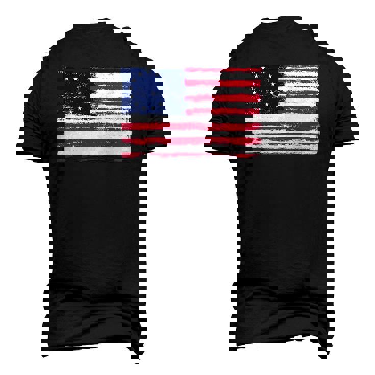 American Flag Betsy Rosswith 13 Stars For Protesters Men's 3D T-Shirt Back Print