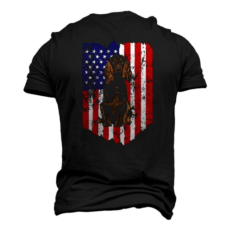 American Flag Boykin Spaniel 4Th Of July Usa Men's 3D T-Shirt Back Print