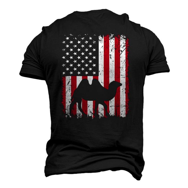 American Flag Camel Animal Vintage 4Th Of July Men's 3D T-Shirt Back Print