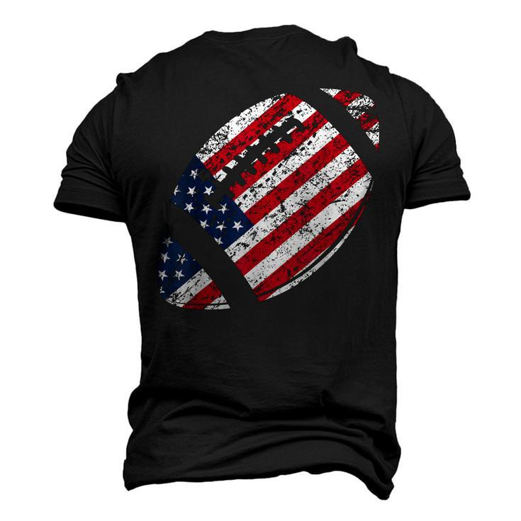 American Football 4Th July American Flag Patriotic Men's 3D T-shirt Back Print