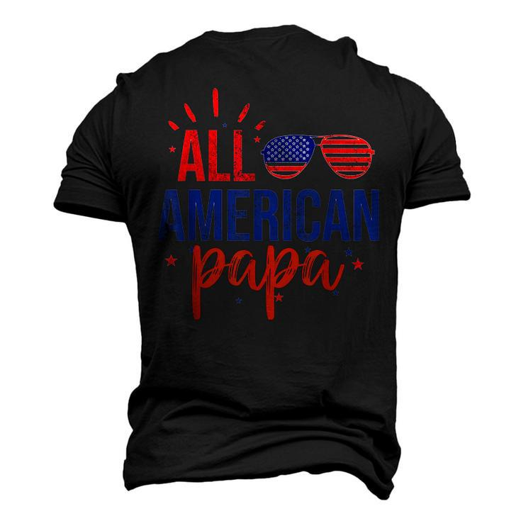 All American Papa 4Th Of July Sunglasses Family Men's 3D T-shirt Back Print