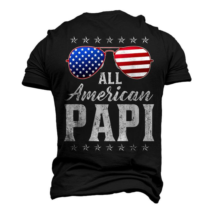 Mens All American Papi 4Th Of July Fathers Day Papi Men's 3D T-shirt Back Print