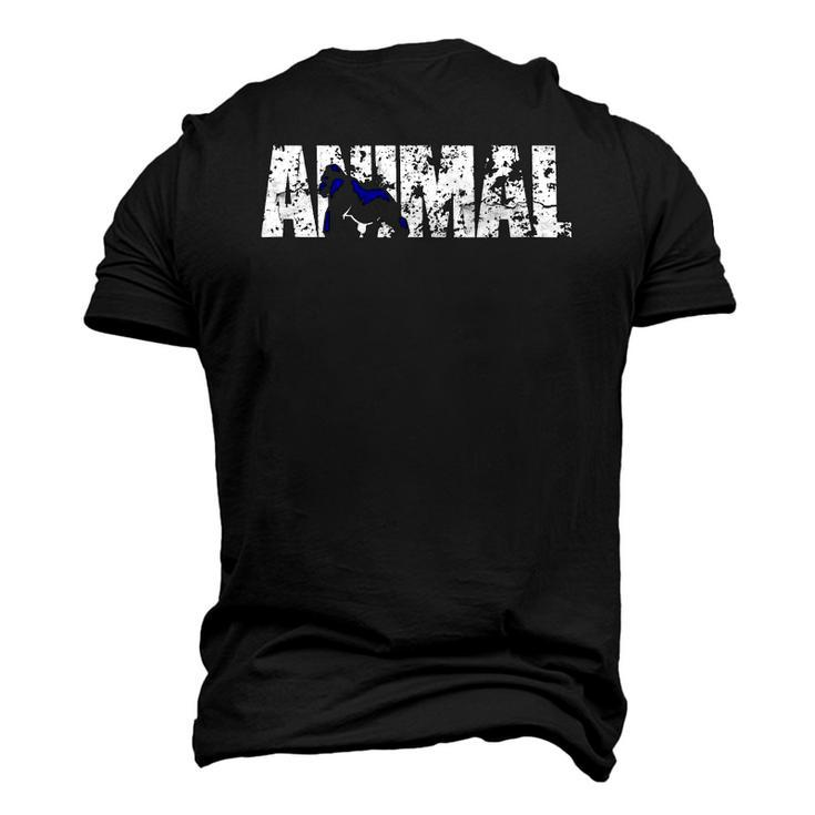 Animal Powerlifting Gym Bodybuilding Weight Lifting Beast Men's 3D T-Shirt Back Print