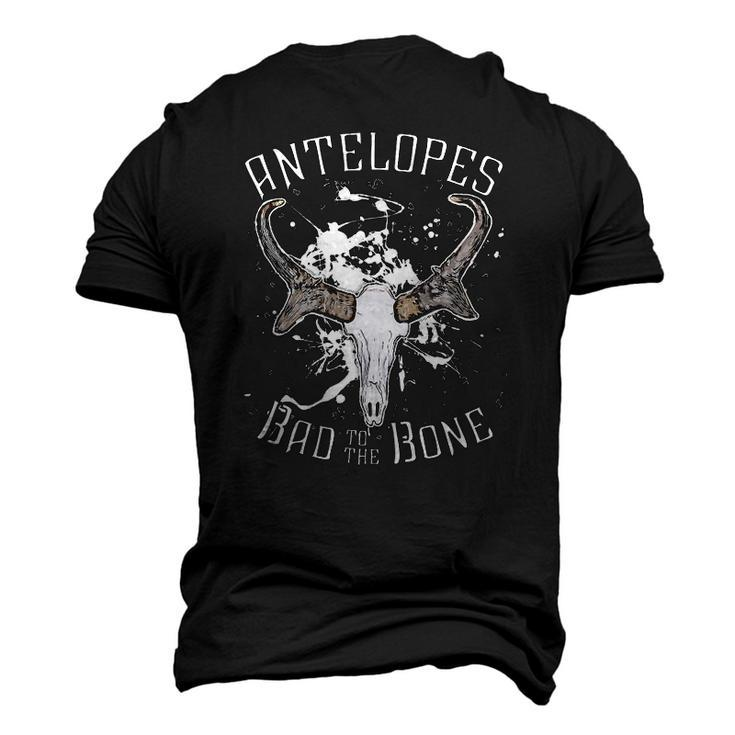 Antelope Bad To The Bone Skull Art Men's 3D T-Shirt Back Print