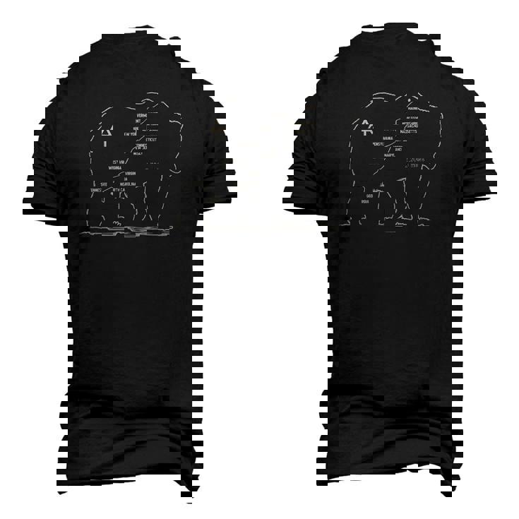 Appalachian Trail Bear Symbol Of Appalachian National Park Men's 3D T-Shirt Back Print