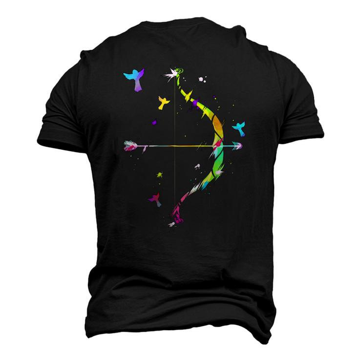 Archery Birds Archer Bow Hunting Arrow Men's 3D T-Shirt Back Print