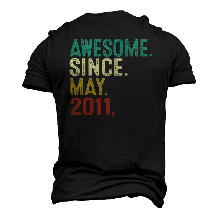 Awesome Since May 2011 Vintage 11Th Birthday 11 Years Old Men's 3D T-Shirt Back Print