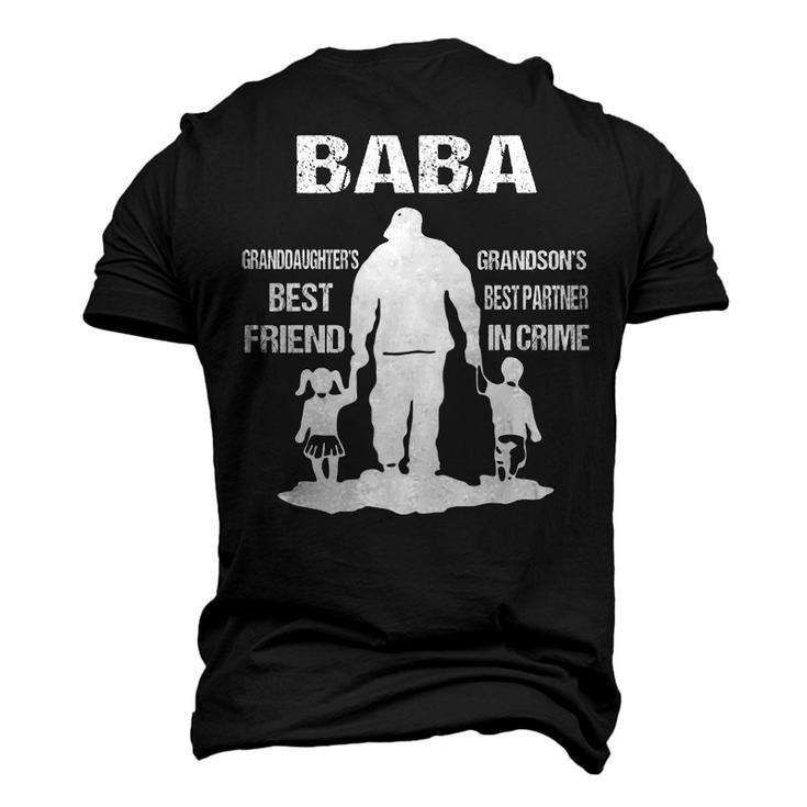 Baba Grandpa Baba Best Friend Best Partner In Crime Men's 3D T-shirt Back Print