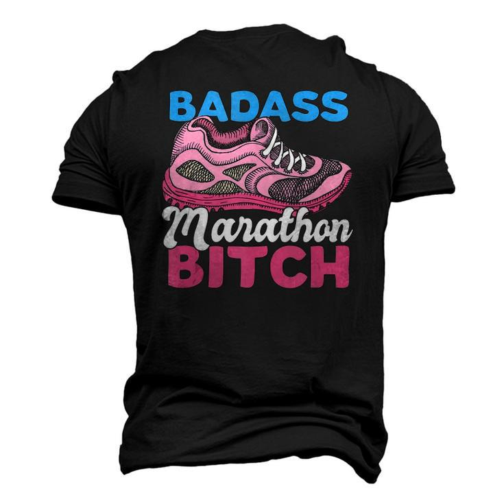 Badass Marathon Bitch Long Distances Runner Men's 3D T-Shirt Back Print