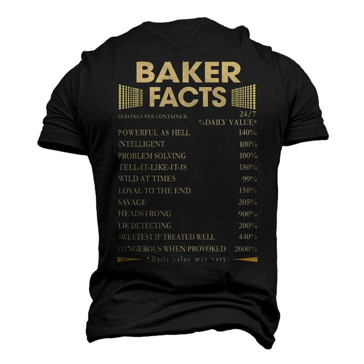 Baker Name Baker Facts Men's 3D T-shirt Back Print