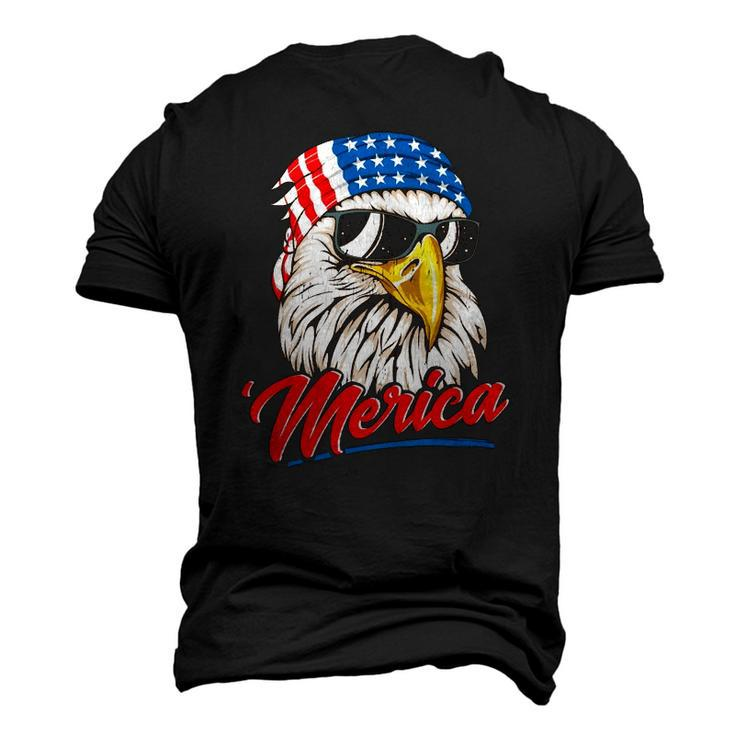 Bald Eagle Merica 80S Mullet Eagle America Usa 4Th Of July Essential Men's 3D T-Shirt Back Print