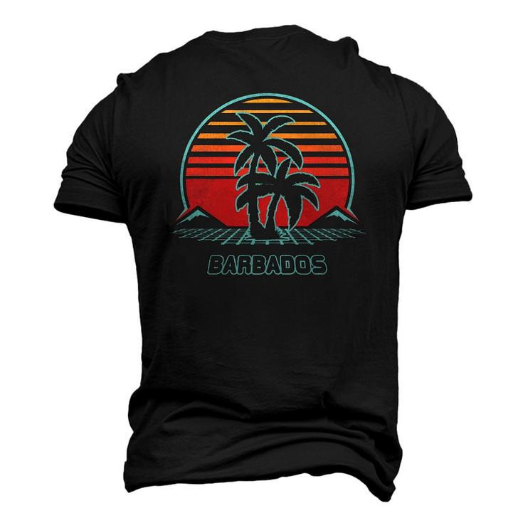 Barbados Retro Vintage 80S Style Men's 3D T-Shirt Back Print