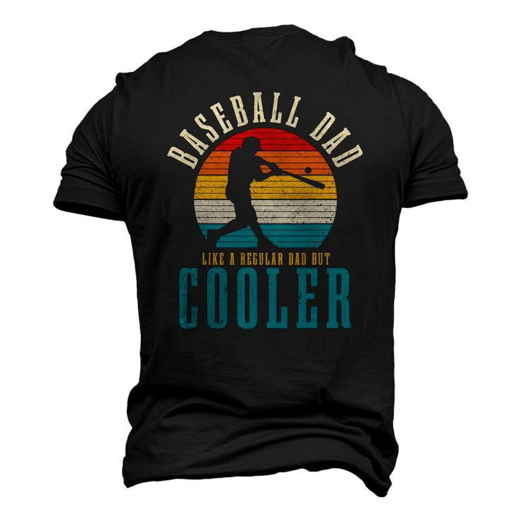 Mens Baseball Dad Like A Regular Dad But Cooler Vintage Men's 3D T-Shirt Back Print