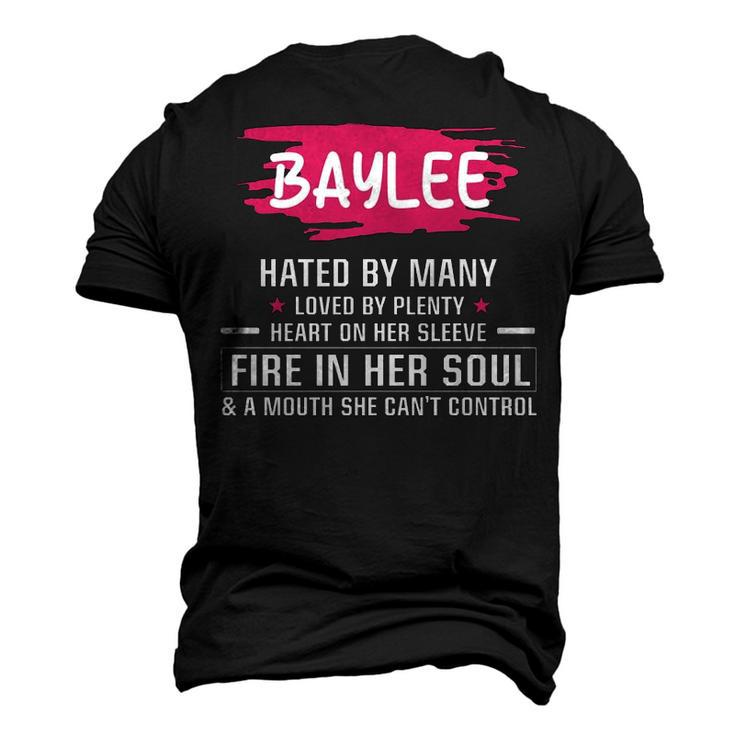 Baylee Name Baylee Hated By Many Loved By Plenty Heart On Her Sleeve Men's 3D T-shirt Back Print