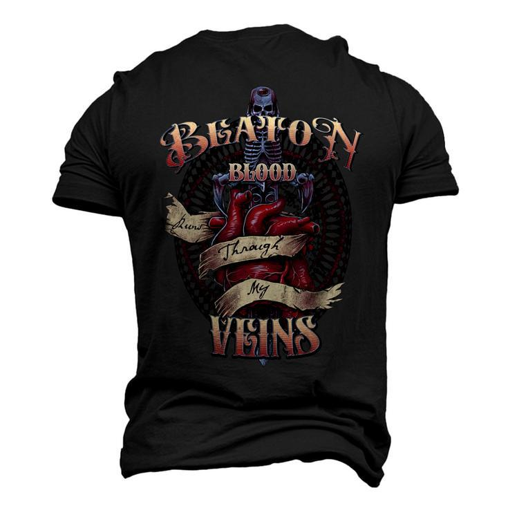 Beaton Blood Runs Through My Veins Name Men's 3D Print Graphic Crewneck Short Sleeve T-shirt
