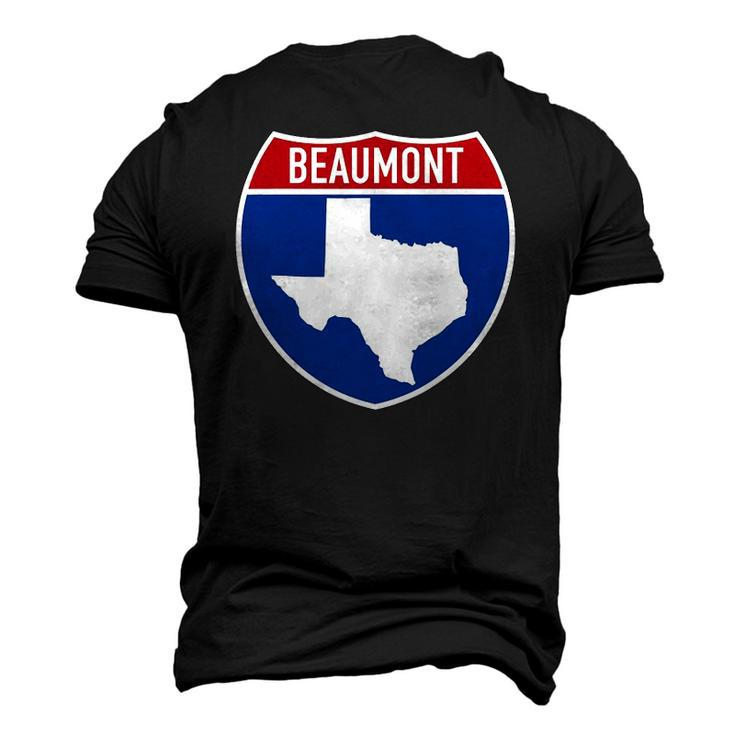 Beaumont Texas Tx Interstate Highway Vacation Souvenir Men's 3D T-Shirt Back Print