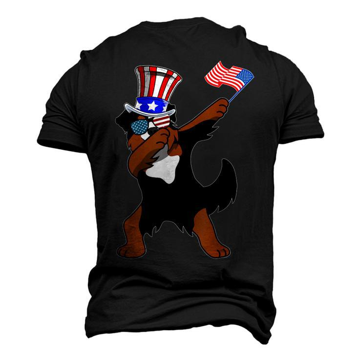 Bernese Mountain Dog Dabbing Dog Dad 4Th Of July Men's 3D T-shirt Back Print