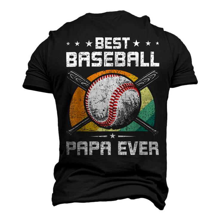 Best Baseball Papa Ever Baseball Lover Dad Men's 3D Print Graphic Crewneck Short Sleeve T-shirt