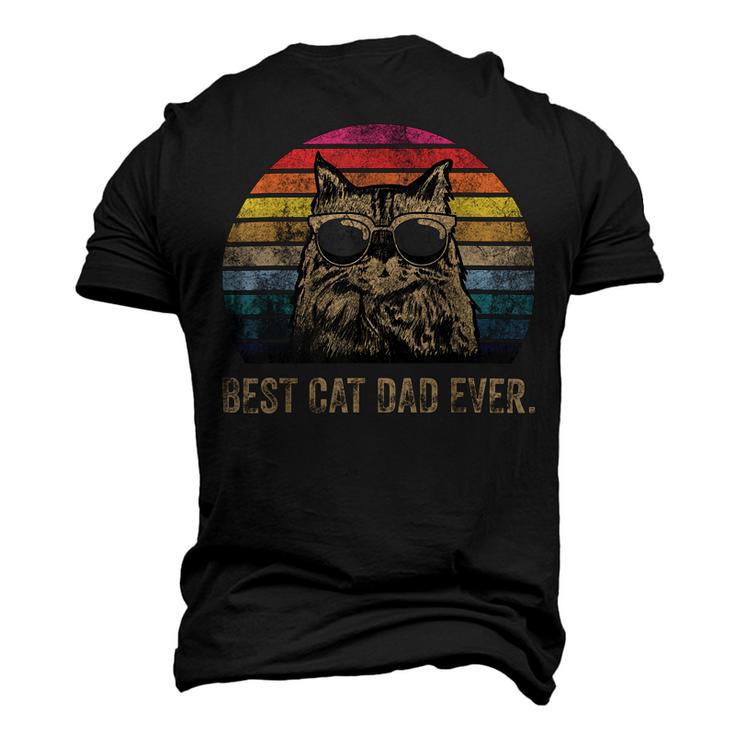 Best Cat Dad Ever Papa Birthday Fathers Day Men's 3D Print Graphic Crewneck Short Sleeve T-shirt