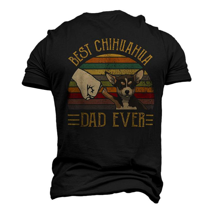 Best Chihuahua Dad Ever Retro Vintage Sunset Men's 3D Print Graphic Crewneck Short Sleeve T-shirt