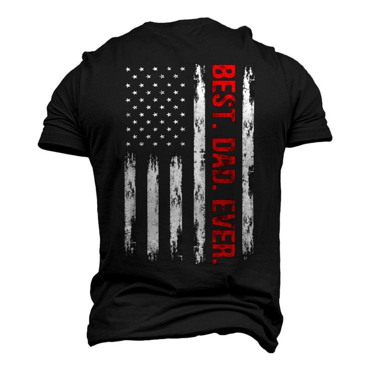Best Dad Ever American Flag Proud Dad  From Daughter Son Men's 3D Print Graphic Crewneck Short Sleeve T-shirt