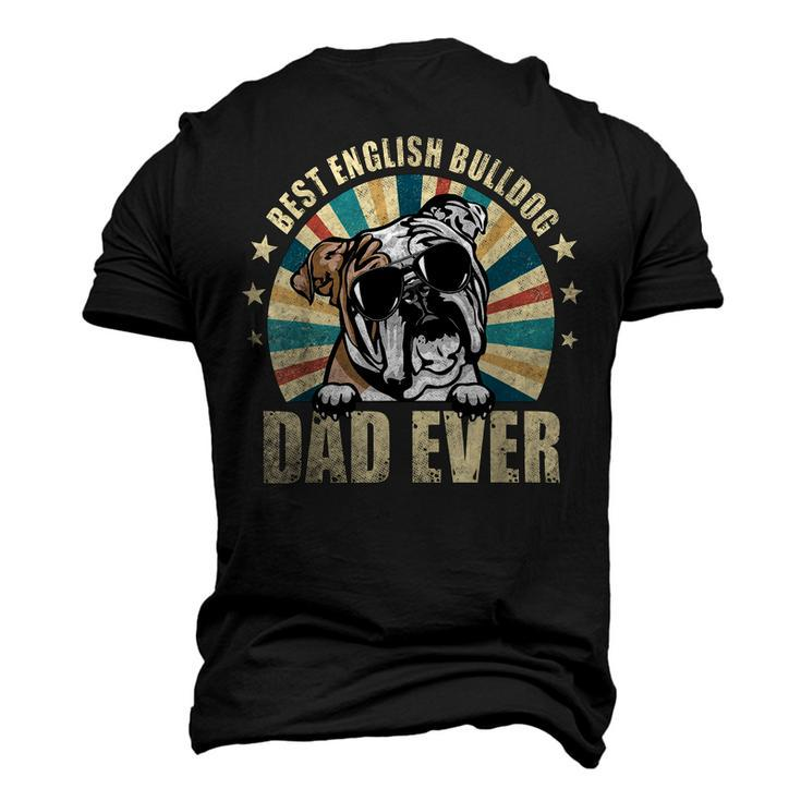 Best English Bulldog Dad Ever Vintage Dog Lover Men's 3D Print Graphic Crewneck Short Sleeve T-shirt