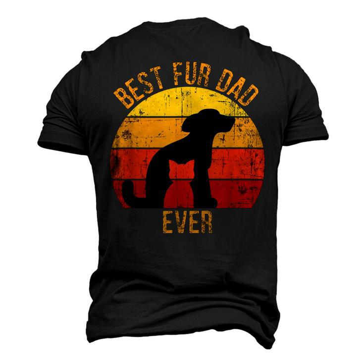 Best Fur Dad Ever Vintage Retro Dog Cat Owner Men's 3D T-shirt Back Print