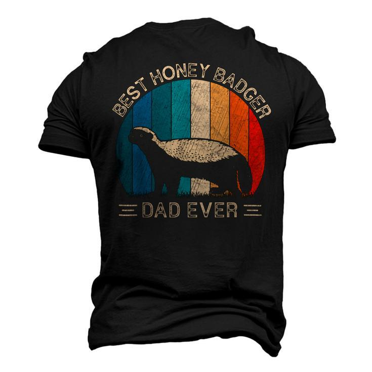 Best Honey Badger Dad Ever Honey Badger Graphic Fathers Day Men's 3D Print Graphic Crewneck Short Sleeve T-shirt