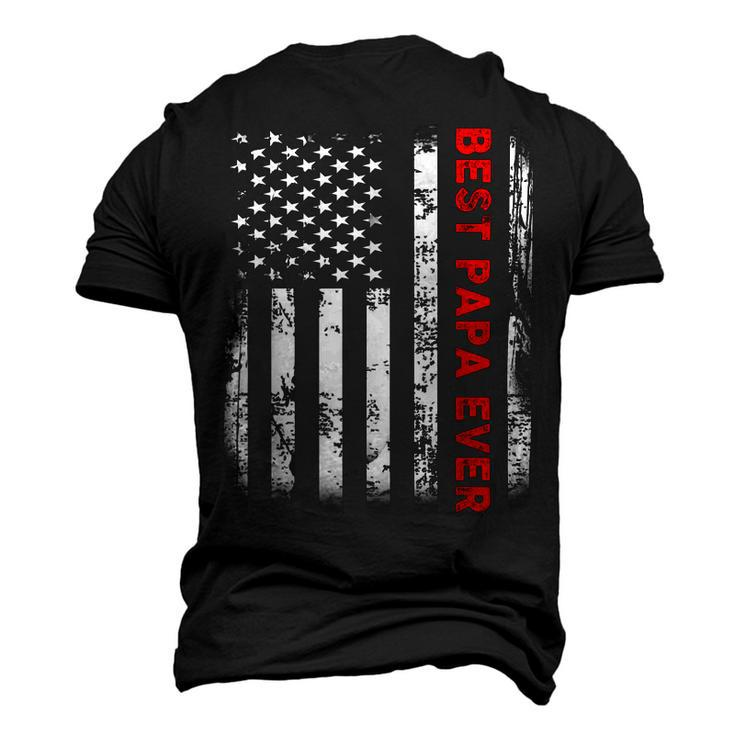 Best Papa Ever American Flag S For Grandpa Fathers Day Men's 3D T-shirt Back Print