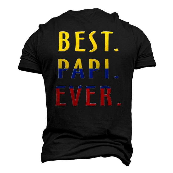 Best Papi Ever Colombian Flag Men's 3D T-Shirt Back Print