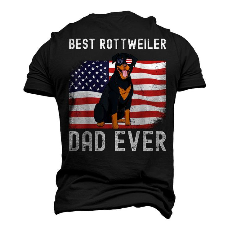 Mens Best Rottweiler Dad Ever American Flag 4Th Of July Rottie Men's 3D T-shirt Back Print