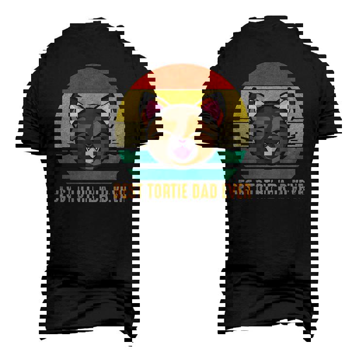 Best Tortie Dad Ever Cute Tortoiseshell Cat Lover Men's 3D T-Shirt Back Print