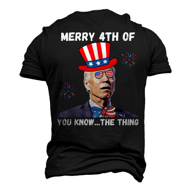 Biden Dazed Merry 4Th Of You Know The Thing 4Th Of July Men's 3D T-Shirt Back Print