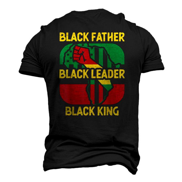 Mens Black Father Black Leader Black King Dad Men's 3D T-Shirt Back Print