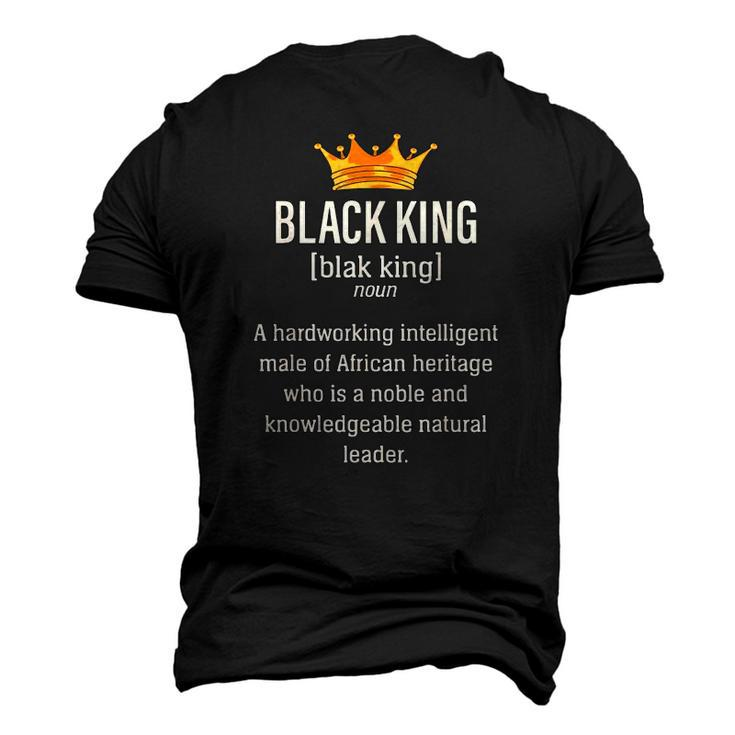 Black Father Noun Black King A Hardworking Intelligent Male Of African Heritage Who Is A Noble Men's 3D T-Shirt Back Print