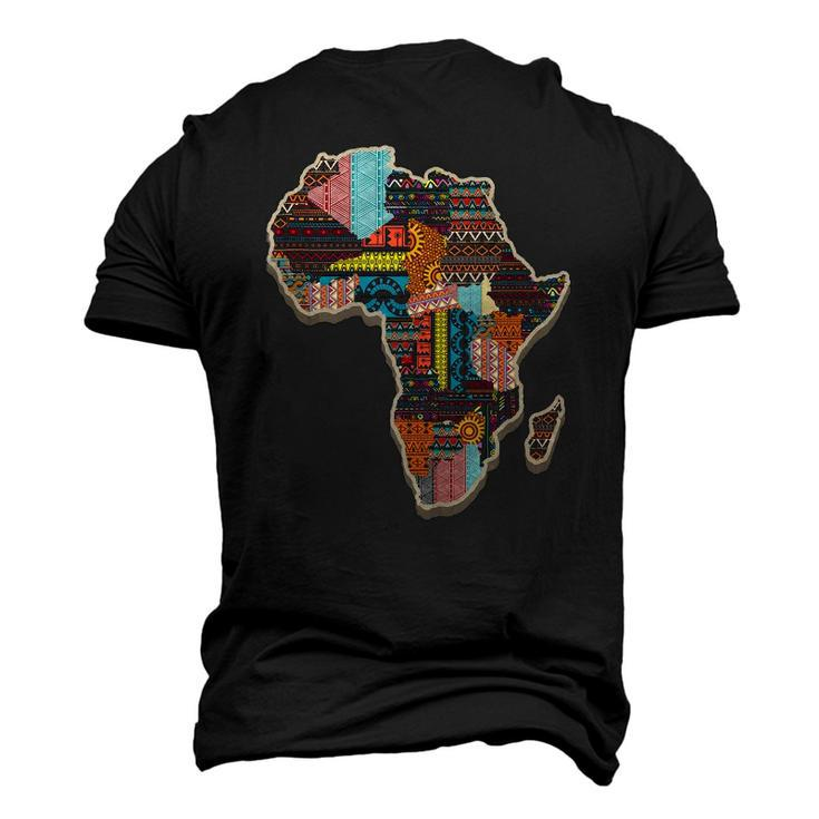 Black History African Tribal Pattern Men's 3D T-Shirt Back Print