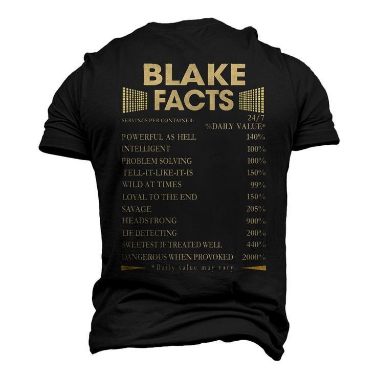 Blake Name Blake Facts Men's 3D T-shirt Back Print