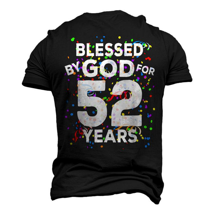Blessed By God For 52 Years Happy 52Nd Birthday Men's 3D T-shirt Back Print