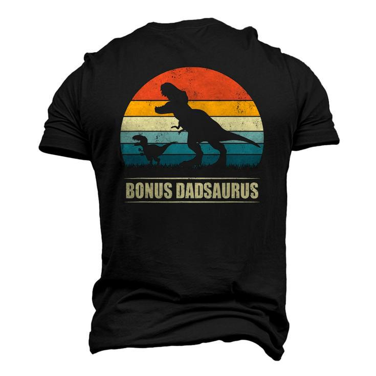 Mens Bonus Dadsaurusrex Dinosaur Bonus Dad Saurus Men's 3D T-Shirt Back Print