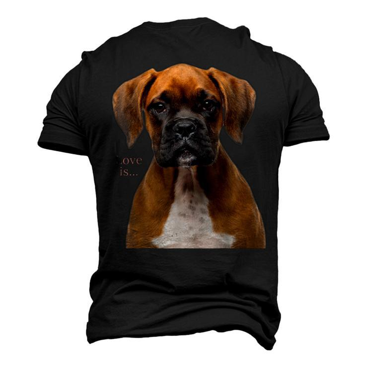 Boxer Dog Dog Mom Dad Love Is Puppy Pet Women Men Kids Men's 3D T-shirt Back Print