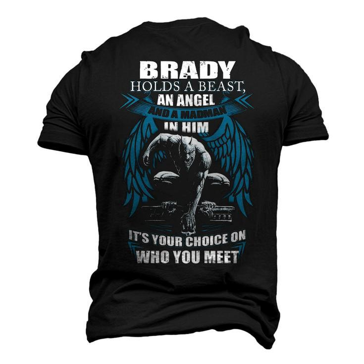 Brady Name Brady And A Mad Man In Him Men's 3D T-shirt Back Print