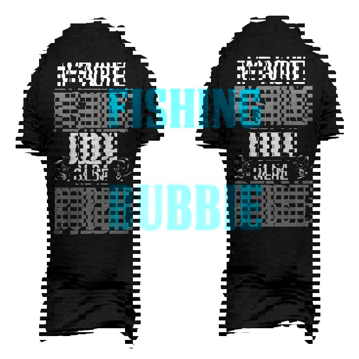 Bubbie Grandpa Fishing My Favorite Fishing Buddy Calls Me Bubbie Men's 3D T-shirt Back Print