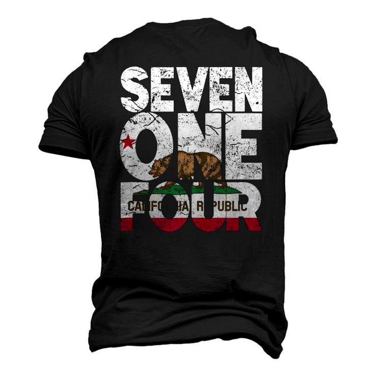 California Republic Flag 714 Area Code Men's 3D T-Shirt Back Print
