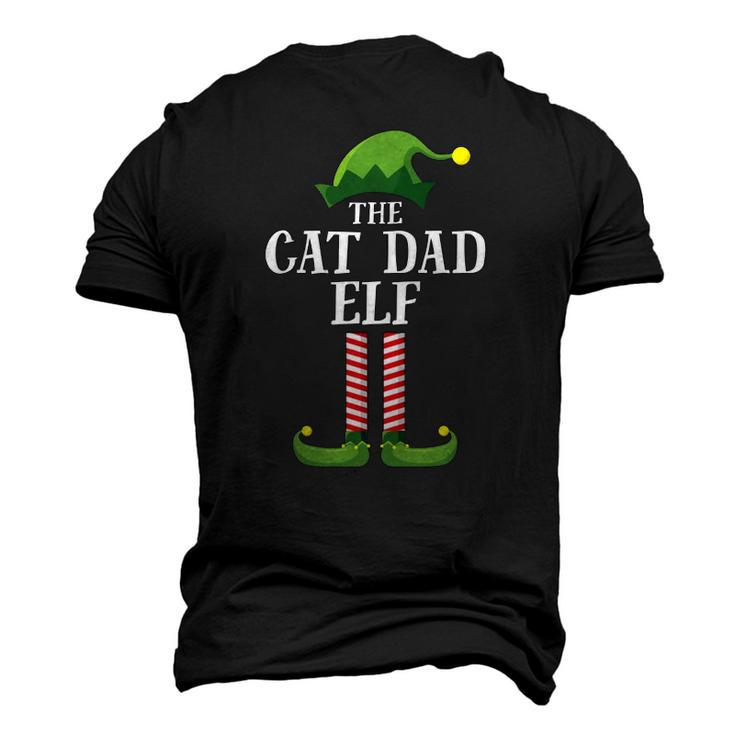 Cat Dad Elf Matching Group Christmas Party Pajama Men's 3D T-Shirt Back Print