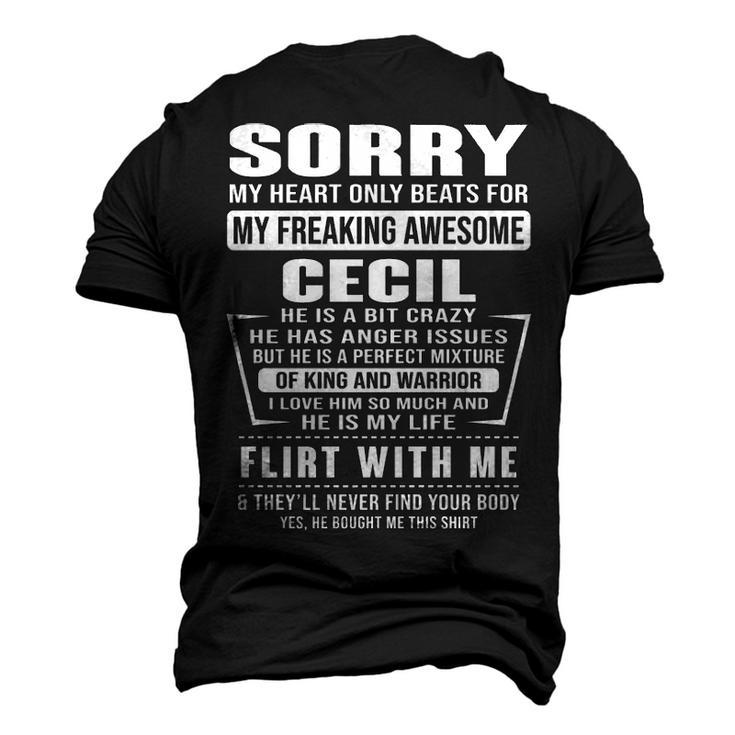 Cecil Name Sorry My Heart Only Beats For Cecil Men's 3D T-shirt Back Print