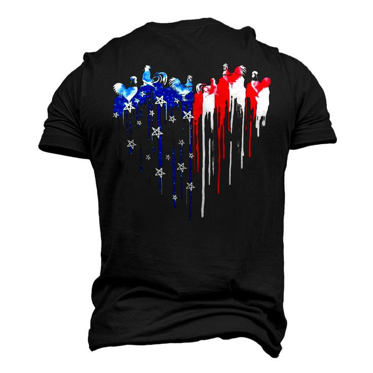 Chicken Chicken Chicken American Flag 4Th Of July Men Women Merica Usa Men's 3D Print Graphic Crewneck Short Sleeve T-shirt