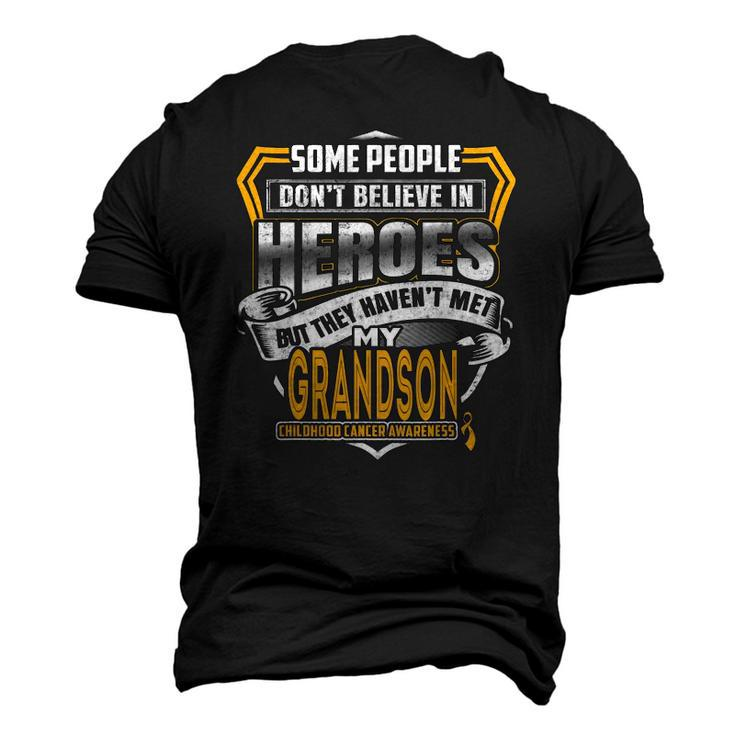 Childhood Cancer Warrior I Wear Gold For My Grandson Men's 3D T-Shirt Back Print